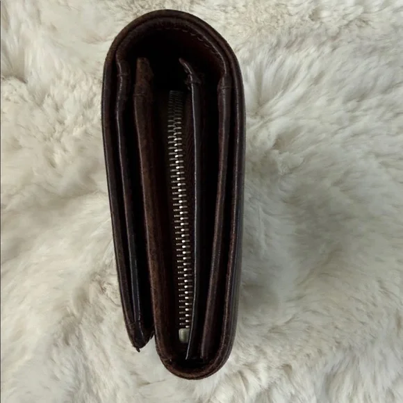 Vintage Y2K Coach Mahogany Brown Leather Billfold Wallet - Picture 14 of 17